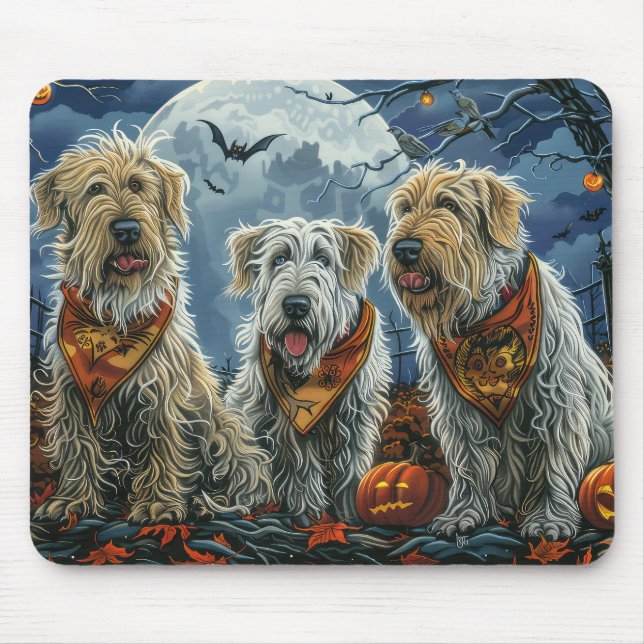 Wolfhound Halloween Spooky Mouse Mat (Front)