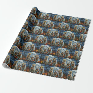 Wolfhound Halloween Spooky Wrapping Paper