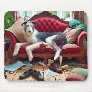 Wolfhound On A Couch Mouse Mat