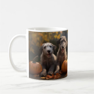 Wolfhound  Puppy Autumn Delight Pumpkin Coffee Mug