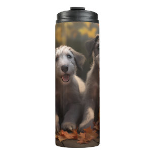 Wolfhound  Puppy Autumn Delight Pumpkin Thermal Tumbler