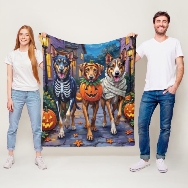  Wolfhound Trick-or-Treating Halloween Costumes Fleece Blanket (In Situ)