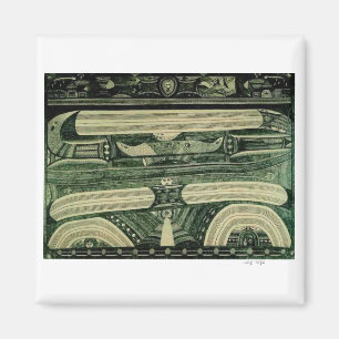 Wölfli 'Petrol' Fine Art Magnet