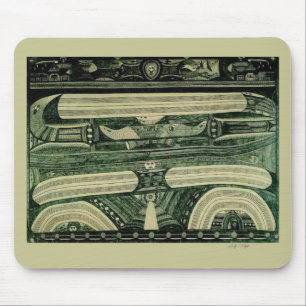 Wölfli 'Petrol' Fine Art Mouse Mat