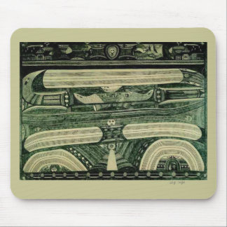 Wölfli 'Petrol' Fine Art Mouse Mat