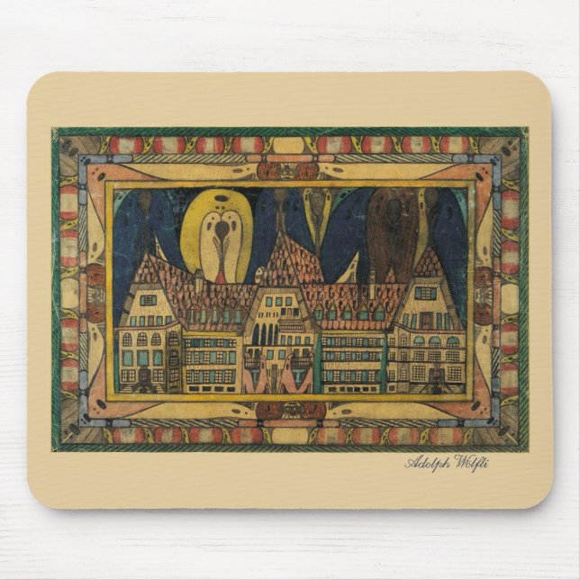 Wölfli "Waldau" Fine Art Mouse Mat (Front)