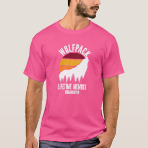 Wolfpack Lifetime Member Grandpa Wolf Family Match T-Shirt