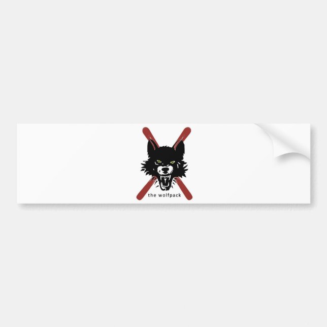 Wolfpack ski pole sticker (Front)