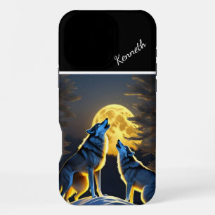 Wolf's Howl Reaches Full Moon iPhone 16 Pro Max Case