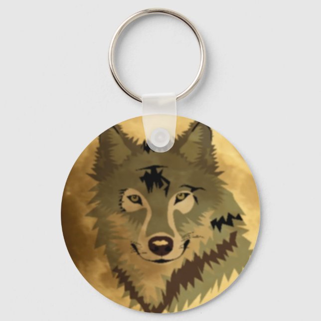 Wolfs moon key ring (Front)