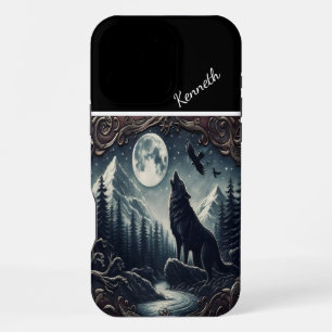 Wolf's Moonlight Serenade iPhone 16 Pro Max Case