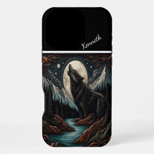 Wolf's Moonlight Serenade iPhone 16 Pro Max Case