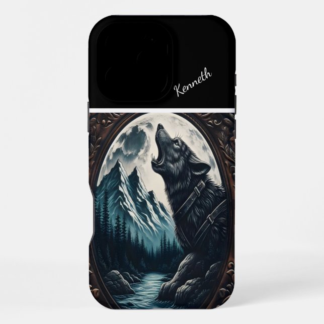 Wolf's Moonlit Howl iPhone Case (Back)
