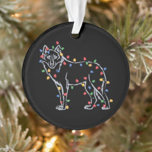 Wolfs Tree Christmas Xmas Pet Animal Wolf Lover Ornament