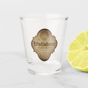 Wolfsbane Werewolf Apothecary Halloween Shot Glass