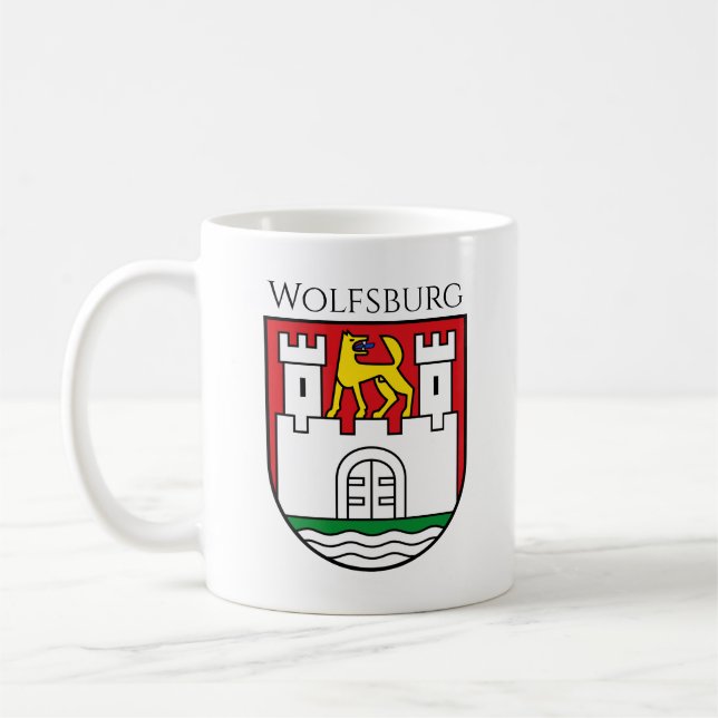 Wolfsburg coat of arms, Germany Coffee Mug (Left)