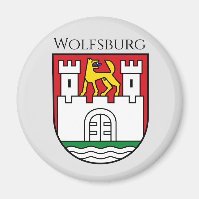Wolfsburg coat of arms, Germany Magnet (Front)