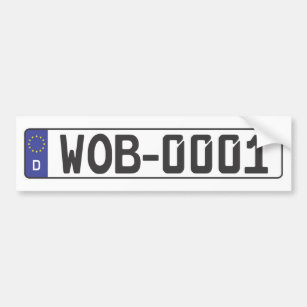 Wolfsburg License Plate Bumper Sticker