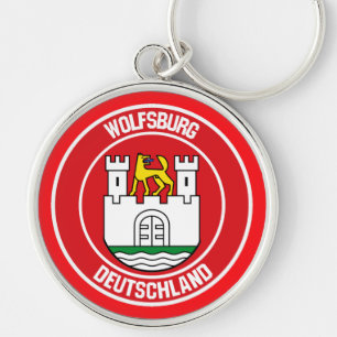 Wolfsburg Round Emblem Key Ring