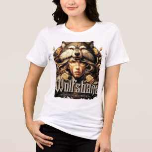 Wolfshane evokes the mystique of untamed wildernes Tri-Blend shirt