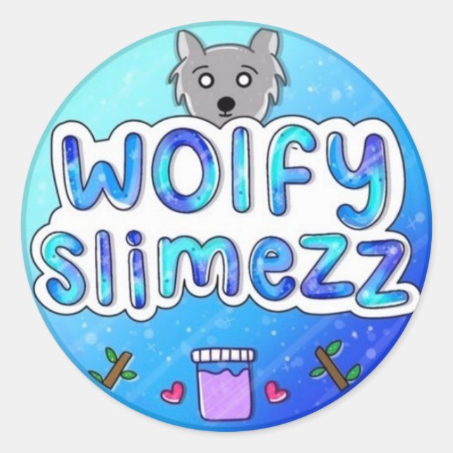 Wolfy Slimezz Classic Round Sticker (Front)