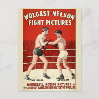 Wolgast-Nelson Fight Pictures - Restored Poster Postcard