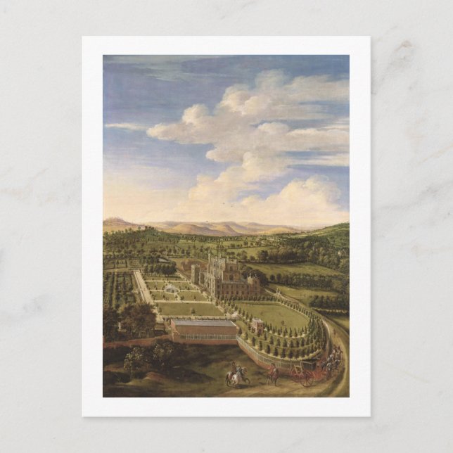 Wollaton Hall and Park, Nottingham, 1697 (oil on c Postcard (Front)