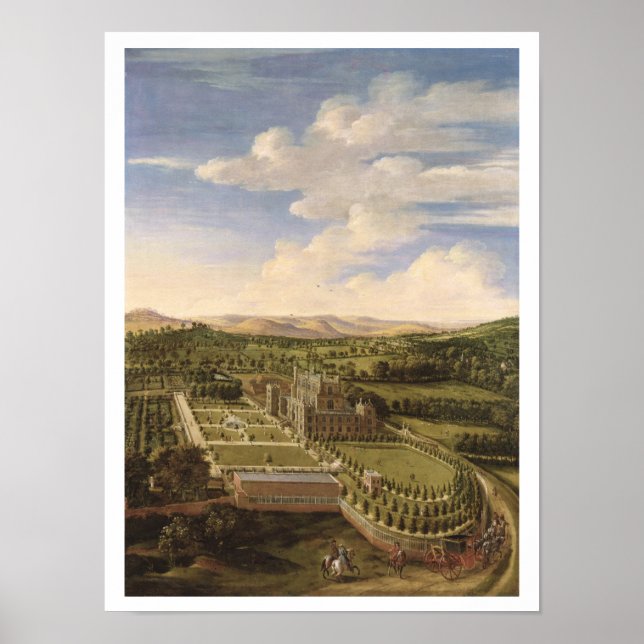 Wollaton Hall and Park, Nottingham, 1697 (oil on c Poster (Front)