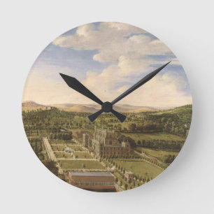 Wollaton Hall and Park, Nottingham, 1697 (oil on c Round Clock