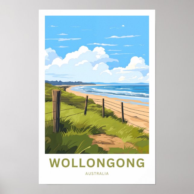 Wollongong Australia Travel Print (Front)