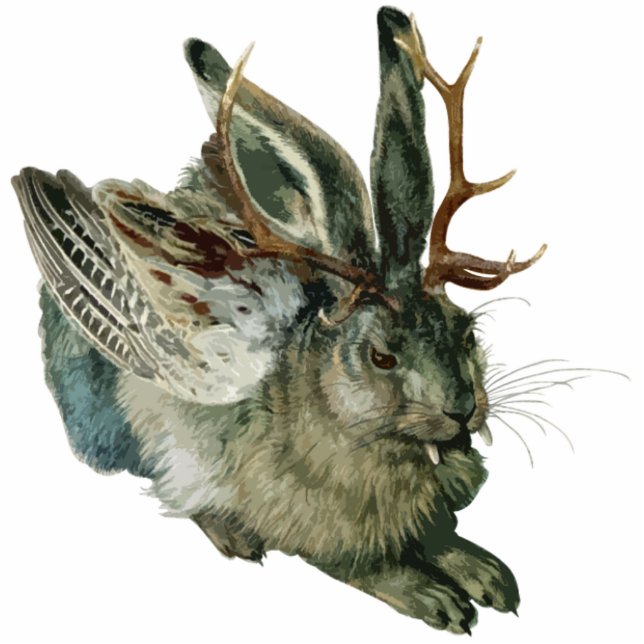 Wolpertinger Cutout Magnet/Sculpture Standing Photo Sculpture (Front)