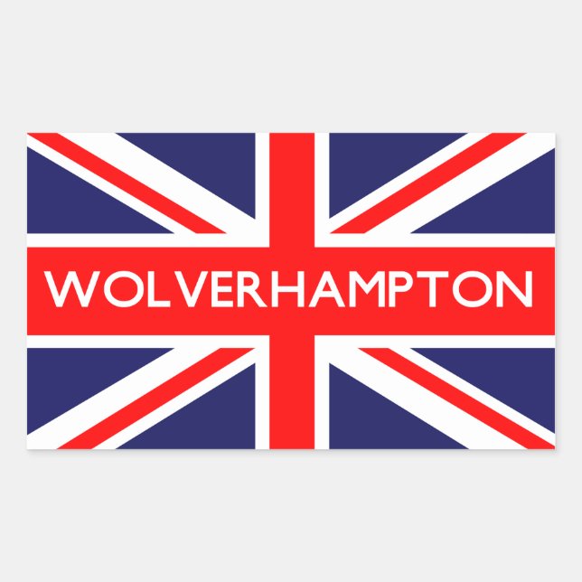 Wolverhampton : British Flag Rectangular Sticker (Front)