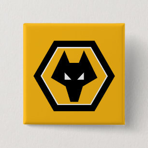 Wolverhampton Wanderers Football Club wolf's head 15 Cm Square Badge