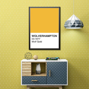 Wolverhampton Wolf Gold - Full Width Poster