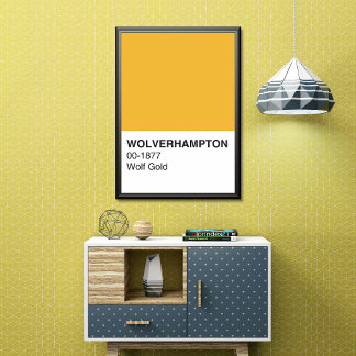 Wolverhampton Wolf Gold - Full Width Poster