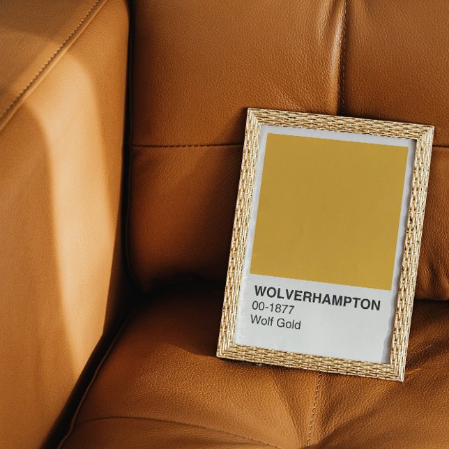 Wolverhampton Wolf Gold - White Border Poster (Creator Uploaded)