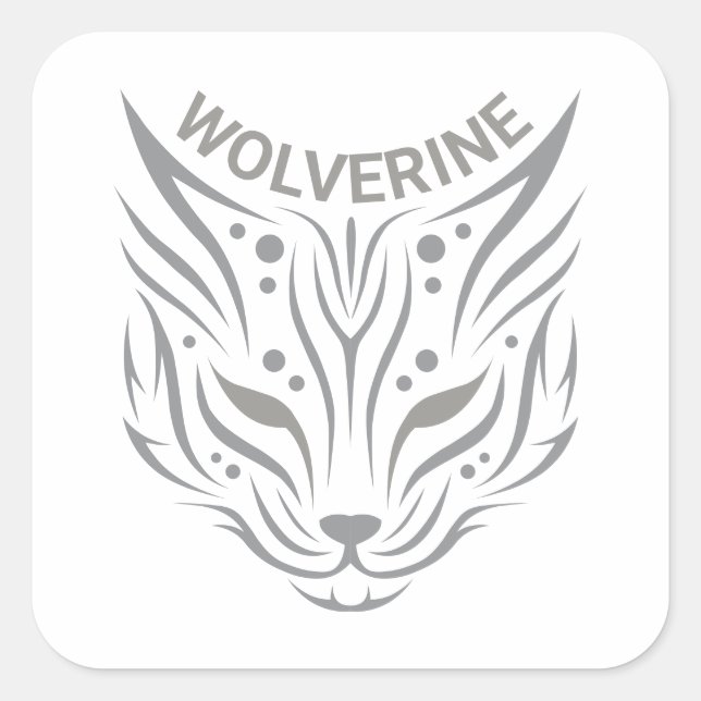 Wolverine Square Sticker (Front)