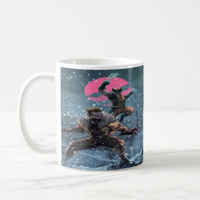 Wolverine vs Sabretooth - Epic X-Men Battle Coffee Mug (Left)