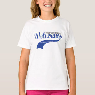 Wolverines Baseball Raglan Girls T-Shirt