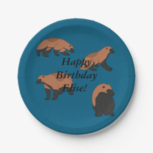 Wolverines Birthday Paper Plate
