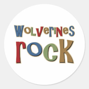 Wolverines Rock Classic Round Sticker