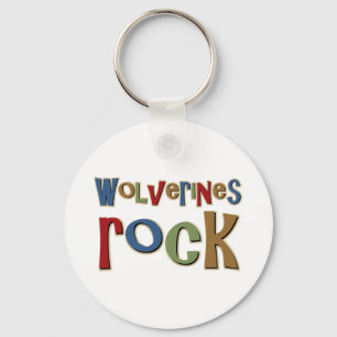 Wolverines Rock Key Ring