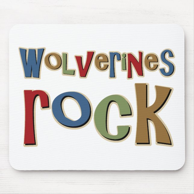 Wolverines Rock Mouse Mat (Front)