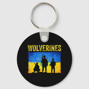 Wolverines Support Ukraine  Key Ring