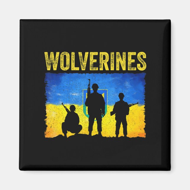 Wolverines Support Ukraine  Magnet (Front)