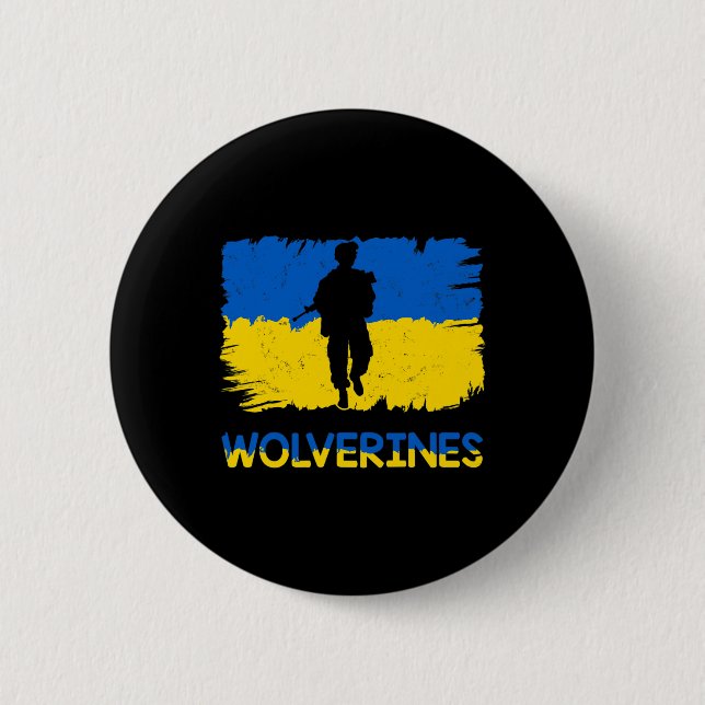 Wolverines Support Ukraine Support Ukraine Stand W 6 Cm Round Badge (Front)