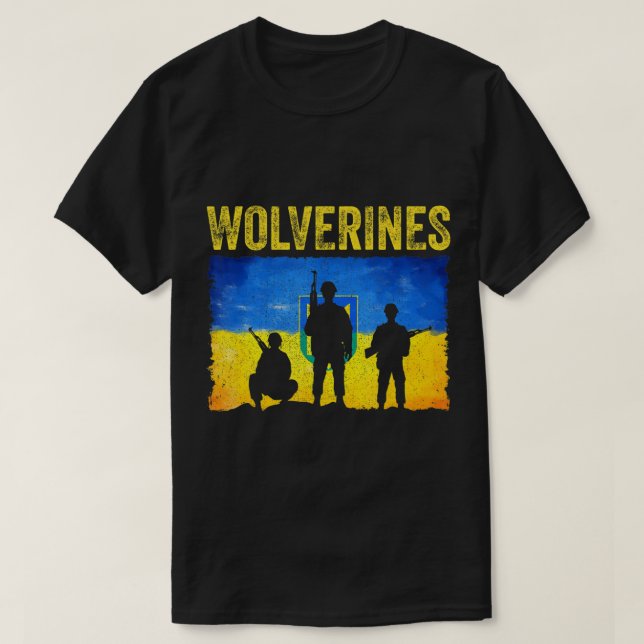 Wolverines Support Ukraine  T-Shirt (Design Front)