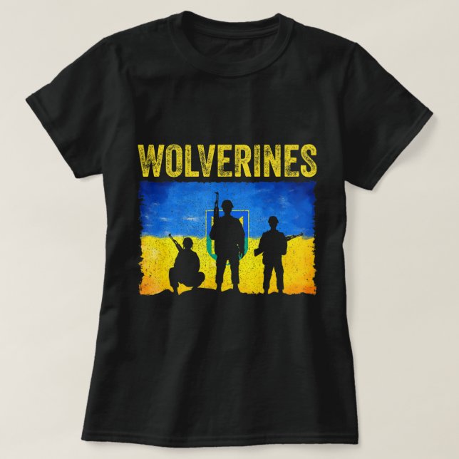Wolverines Support Ukraine  T-Shirt (Design Front)