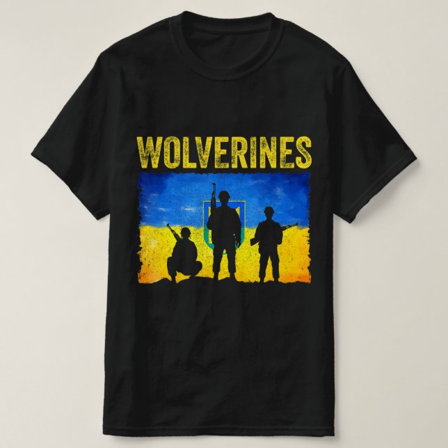 Wolverines Support Ukraine  T-Shirt (Design Front)