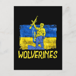 Wolverines Support Ukraine,Ukraine Wolverines Postcard